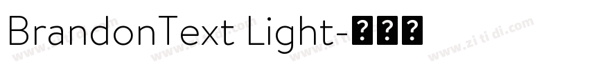 BrandonText Light字体转换